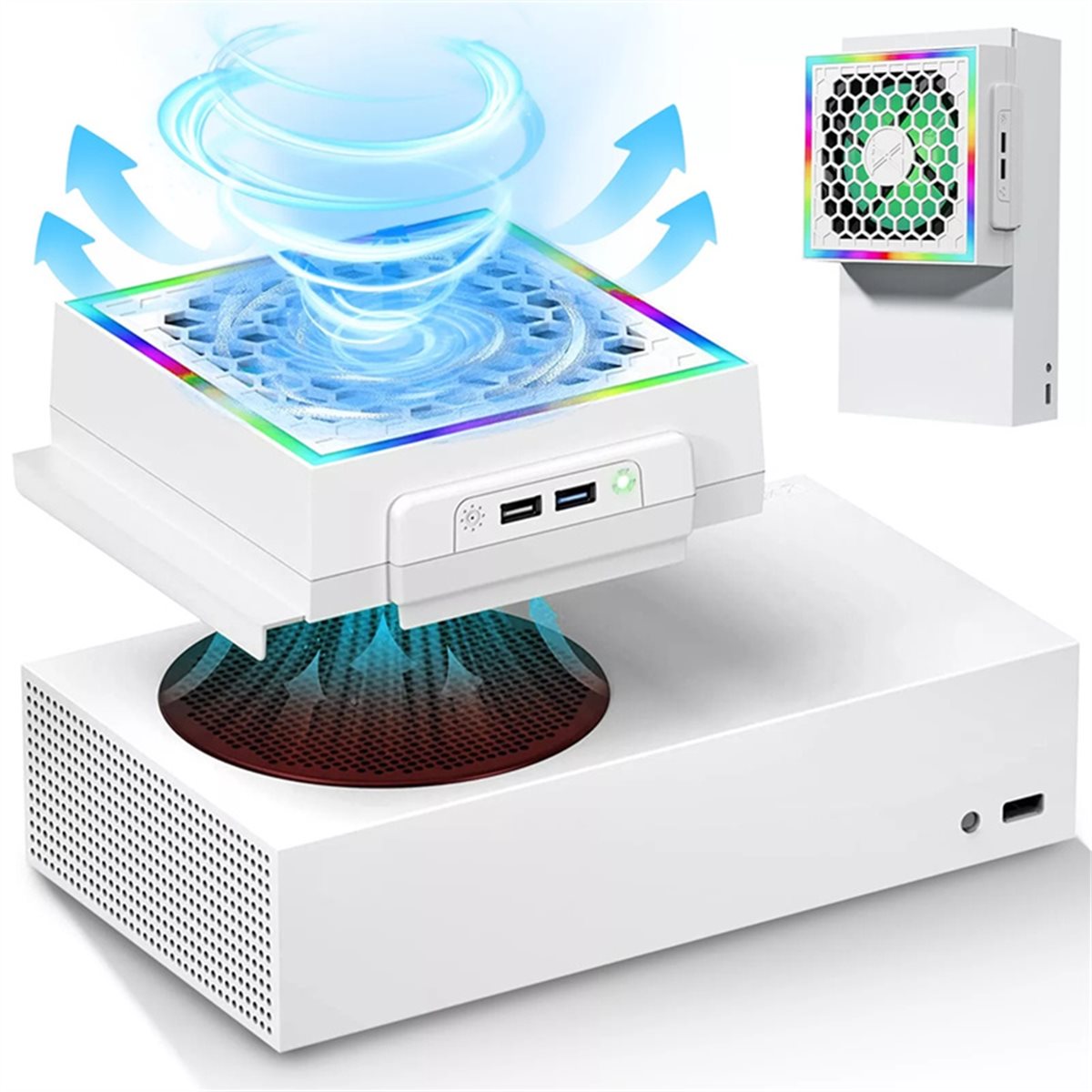 Gaming Console Xbox Series S - [ABJZ] Wentylator chłodzący LED z oświetleniem