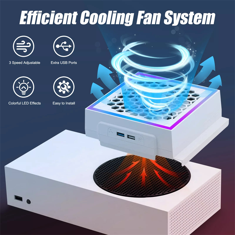 Gaming Console Xbox Series S - Wentylator chłodzący LED Światło atmosferyczne 3