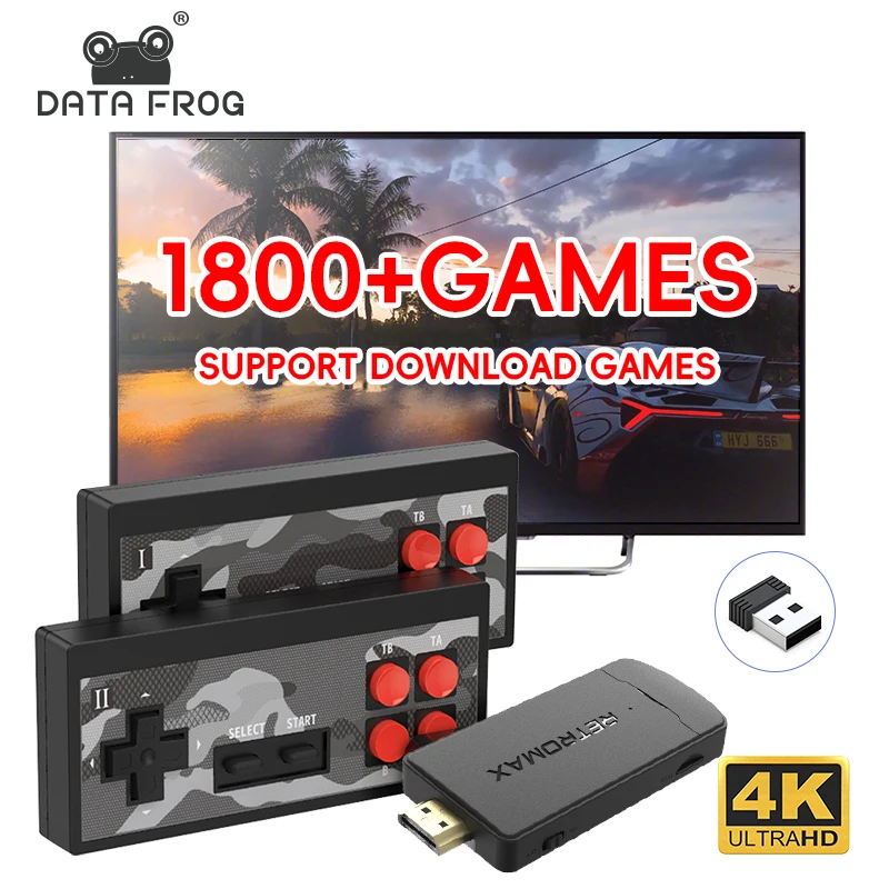 Gaming Console Old School - Przenośny bezprzewodowy gamepad DATA FROG, 1800
