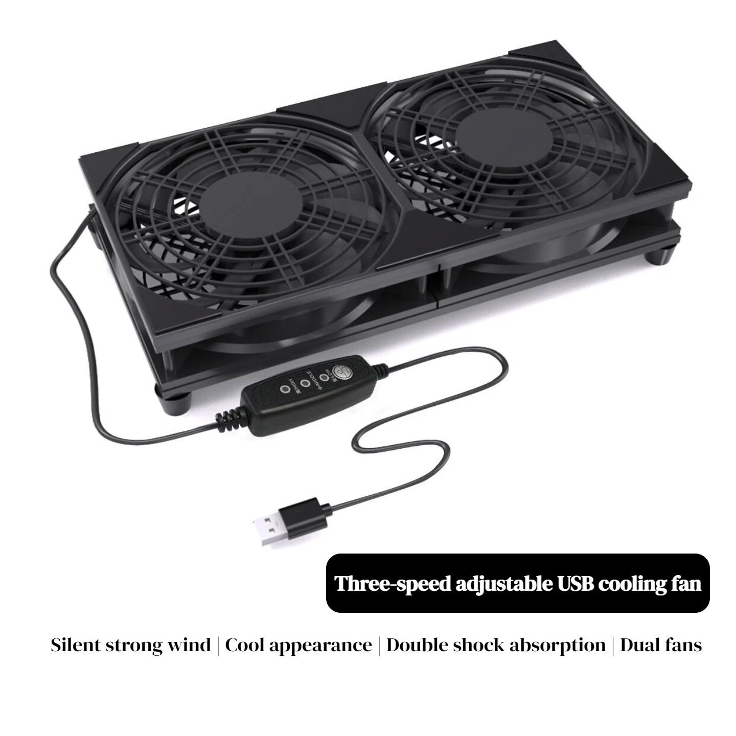 Console Cooling Fan - Podwójny wentylator chłodzący USB z 3-stopniową
