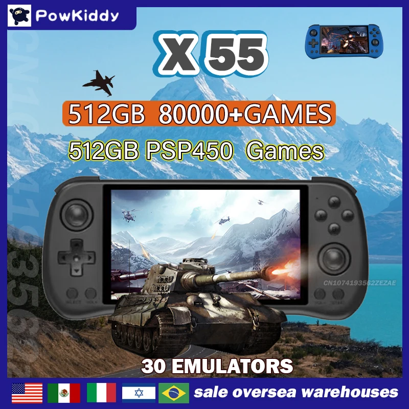 80000 gier 512G POWKIDDY X55 5 – Gaming Console X55 recenzja i cena