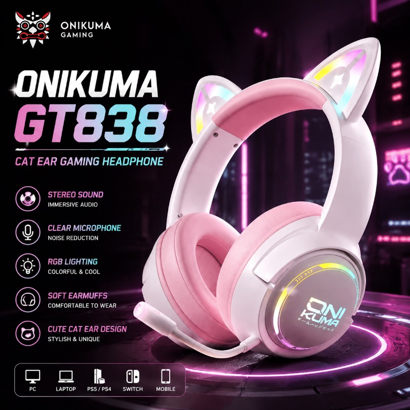 Słuchawki gamingowe ONIKUMA GT – Gaming Console In Amazon recenzja i cena